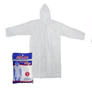 capa de Chuva Adulto Vinil com capuz transparente - Riplas