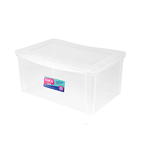 CAIXA ORGANIZADORA PLASTICO REFORÇADO CRISTAL 65L ORDENE