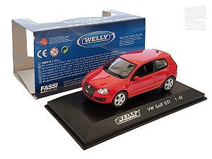 Miniatura Volkswagen Golf GTI 2005 Vermelho 1:43 Welly