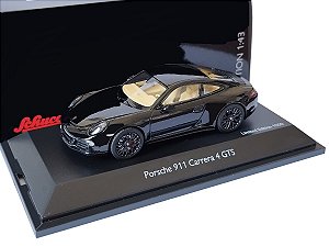 Miniatura Porsche 911 Carrera 4 GTS 2014 ( tipo 991 ) Preto Metal 1:43 Schuco Limited Edition 1000 ex