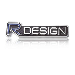 Emblema Traseiro Rdesign Azul & Preto Linha Volvo