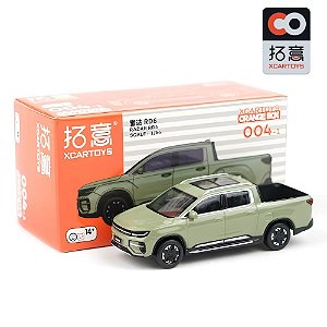 Miniatura Geely Riddara Radar RD6 Picape Verde 2023 Xcartoys Orange Box 1/64 8 CM