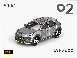 Miniatura Lynk & Co 02 2023 Cinza Burago 1/64 7CM