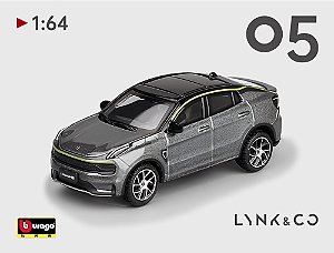 Miniatura Lynk & Co 05 2023 Cinza Burago 1/64 7CM