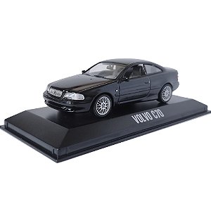Miniatura Volvo C70 Preto 1998 1/43 Minichamps - Detalhe -