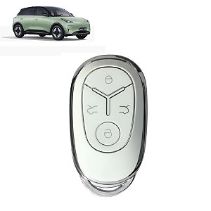 Capa Proteção Tpu Chave Geely EX2 Pro Max Branco