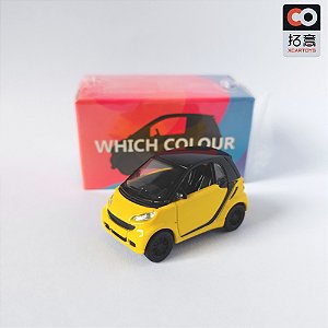 Miniatura SMART Fortwo 2010 Amarelo Xcartoys 1/64 4CM