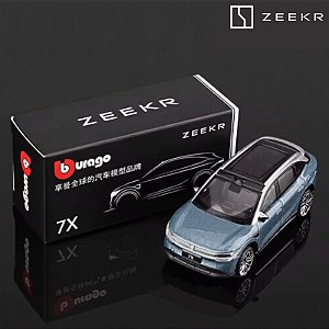 Miniatura ZEEKR 7X 2025 Azul Burago 1/64 7CM