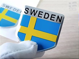 Emblema Bandeira da Suécia SWEDEN 5 CM X 5 CM