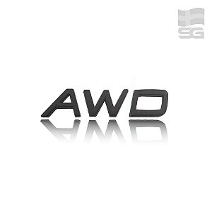 Emblema Traseiro AWD Preto para Volvo