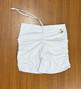 Short Cordão Cós Franzido na Lateral  com Empina e Bolsinho