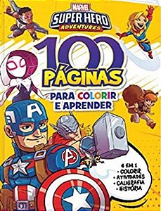 Livro 100 Páginas para Colorir Homem Aranha Marvel Bicho Esperto