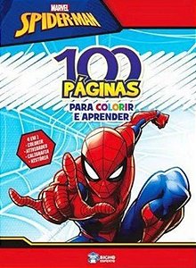 Livro: 100 Páginas p/ Colorir e Aprender - Marvel Spider-Man