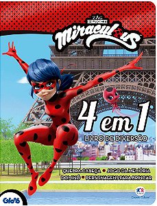 Livro de Diversão 4 em 1 - Miraculous