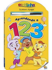 Escreva e Apague - Escolinha - Aprendendo o 1, 2, 3