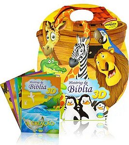 Maleta c/ 8 Livros - Histórias da Bíblia - 3D