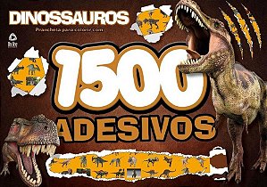 Prancheta para Colorir c/ 1500 Adesivos - Dinossauros
