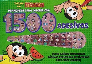 Prancheta para Colorir c/ 1500 Adesivos - Magali e Cascão
