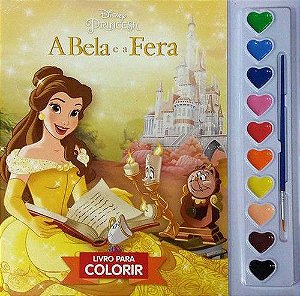 Livro Para Colorir - Aquarela - Disney - A Bela e a Fera