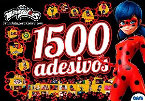 Prancheta para Colorir com 1500 Adesivos - Miraculous