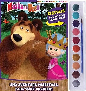 Livro Para Pintar com Aquarela - Masha e o Urso