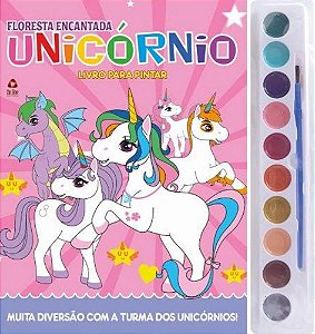 Livro Para Pintar com Aquarela - Floresta Enc. - Unicórnios