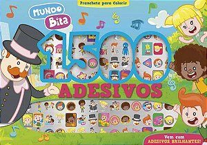 Prancheta para Colorir com 1500 Adesivos - Mundo Bita