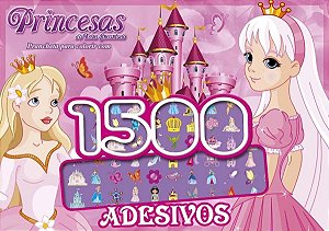 Prancheta para Colorir com 1500 Adesivos - Princesas