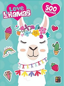 Livro: 500 Adesivos - Love Lhamas