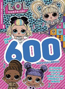 Passatempos com Adesivos 1 - 600 Adesivos - L.O.L. Surprise