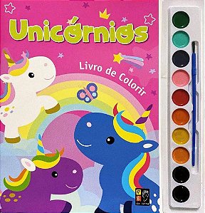 Aquarela - Livro de Colorir - Unicórnios