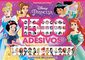 Prancheta para Colorir com 1500 Adesivos - Disney Princesas