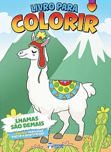 Livro Para Colorir - Lhamas São Demais
