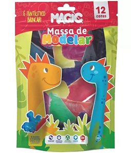 Massa de Modelar com Moldes - Magic - Dino