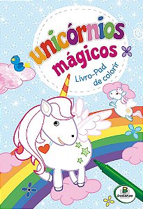Livro-Pad de Colorir - Unicórnios Mágicos - Azul