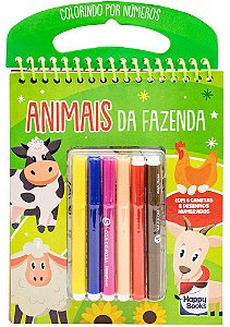 Colorindo por Números - Animais da Fazenda