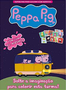 Superlivro Para Colorir com Adesivos - Peppa Pig