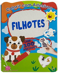Colorir com Adesivos - Filhotes