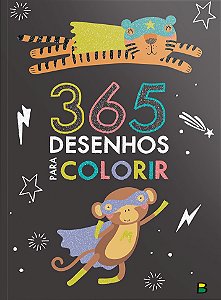 Livro: 365 Desenhos Para Colorir - Preto