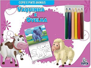 Copie e Pinte Animais - Vaquinha e Ovelha