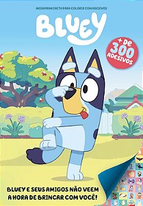 Megaprancheta para Colorir com Adesivos - Bluey