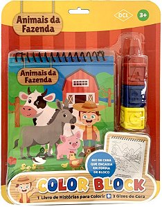 Kit Color Block - Animais da Fazenda