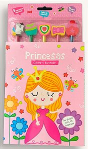 Colorir é Divertido - Se divirta com 50 Adesivos - Princesas