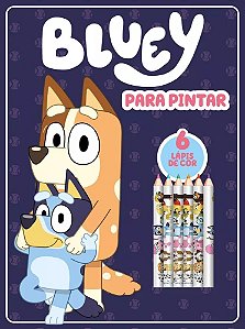 Livro com 6 Lápis de Cor - Bluey para Pintar
