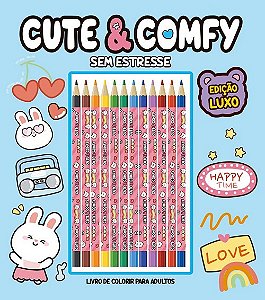 Cute & Comfy - Sem Estresse - Luxo - 12 Lápis de Cor