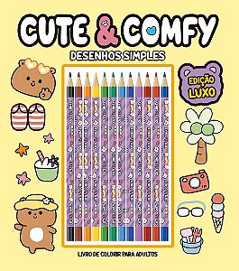 Cute & Comfy - Desenhos Simples - Luxo - 12 Lápis de Cor