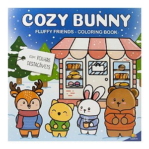 Livro Fluffy Friends - Coloring Book - Cozy Bunny -Todolivro