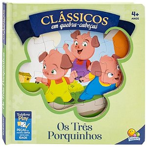 Livro Clássicos em Quebra-Cabeças - Os Três Porquinhos
