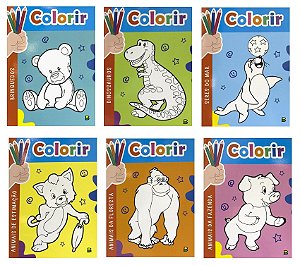 Kit com 6 Livros de Colorir - Brasileitura