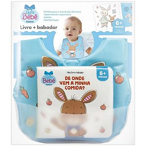 Livro Meu Livro-Babador - De Onde Vêm Minha Comida? - Azul - Todolivro